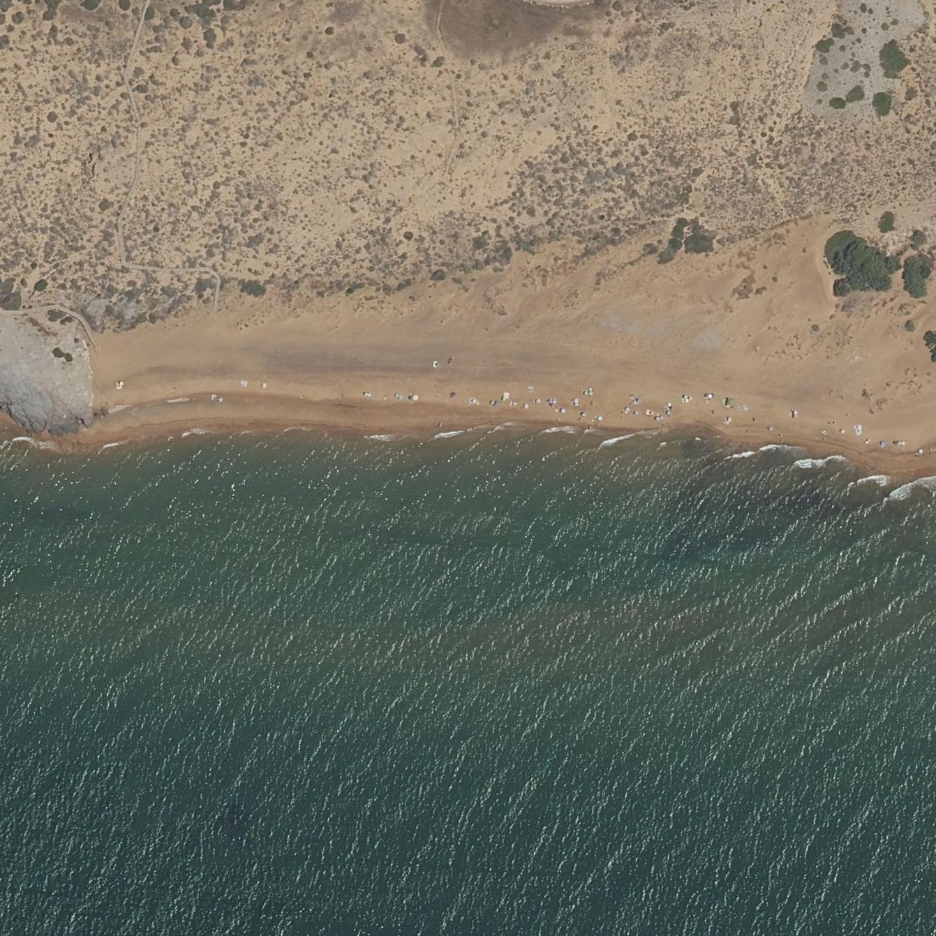 Aerial map of Playa Larga
