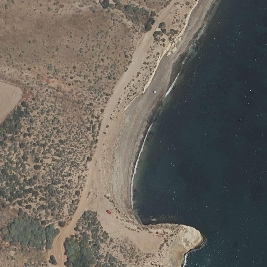 Aerial map of Playa Larga