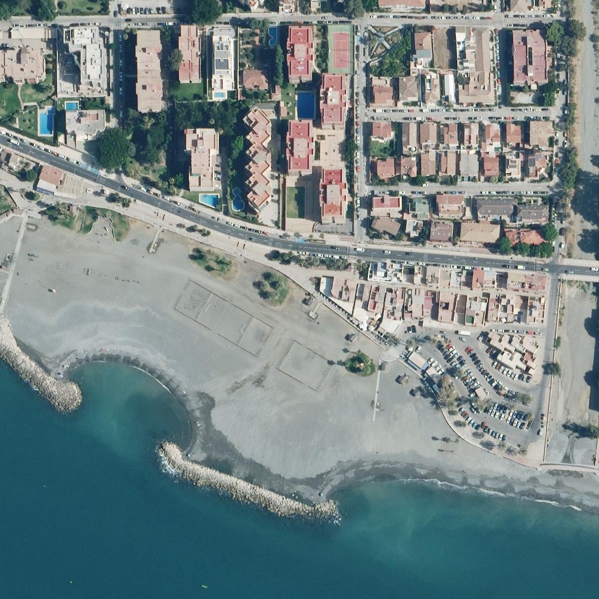 Aerial map of Playa Las Acacias