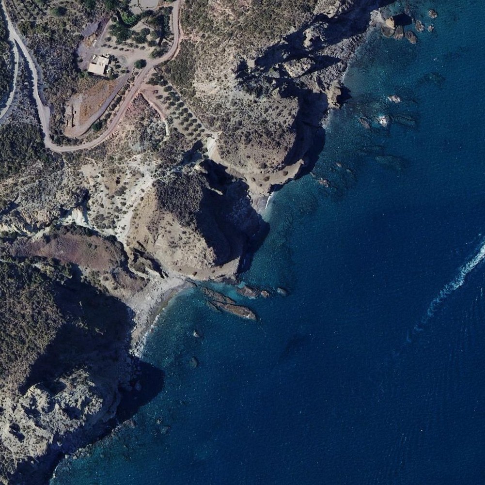 Aerial map of Playa Las Escalicas