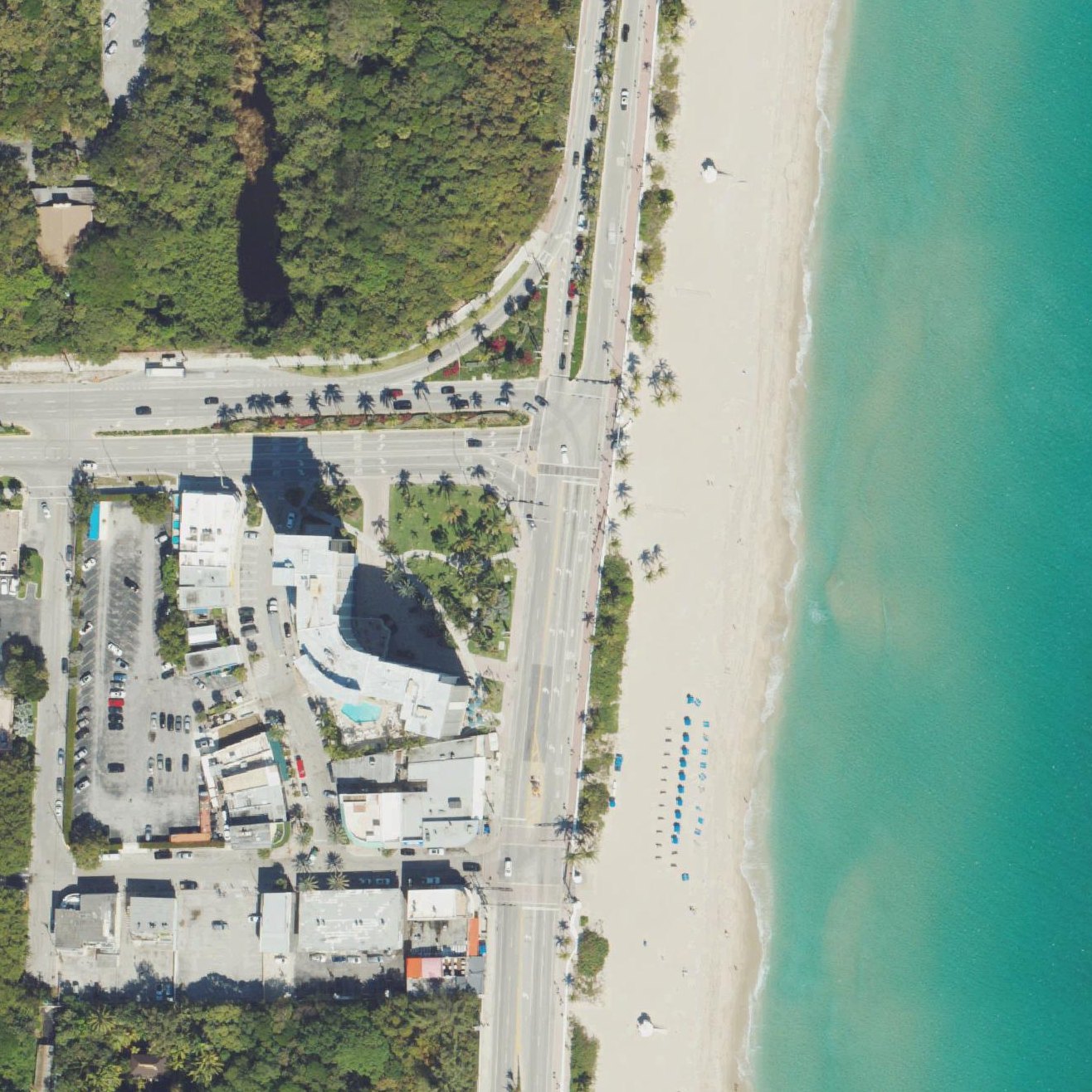 Aerial map of Playa las Olas