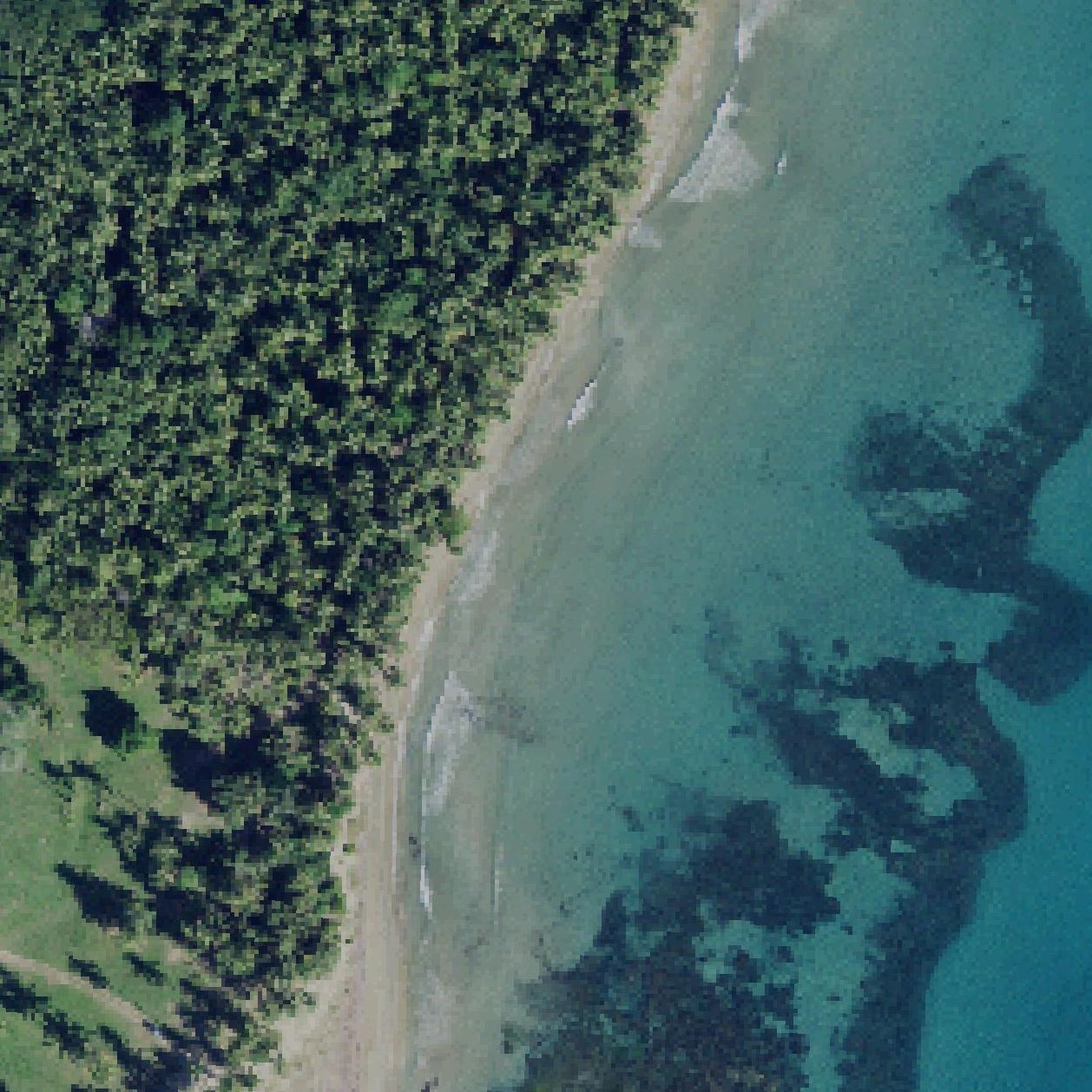 Aerial map of Playa Las Palmas