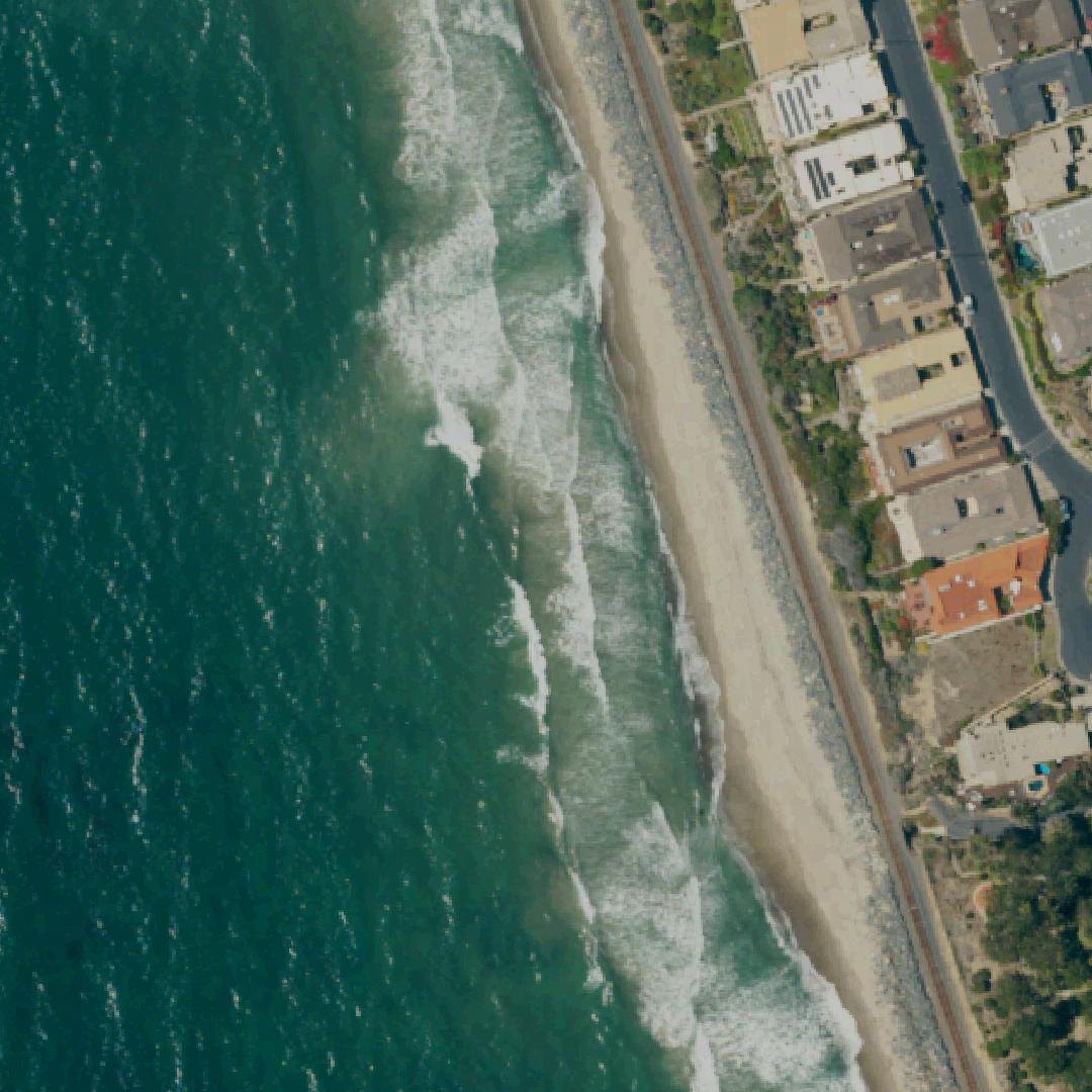 Aerial map of Playa Las Palmeras