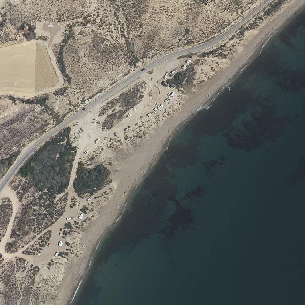 Aerial map of Playa las Palmeras