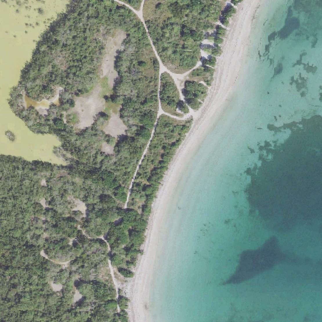Aerial map of Playa Las Pardas
