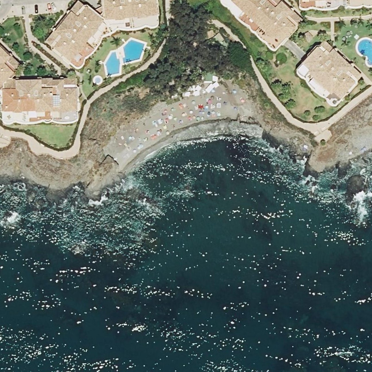 Aerial map of Playa Las Viborillas
