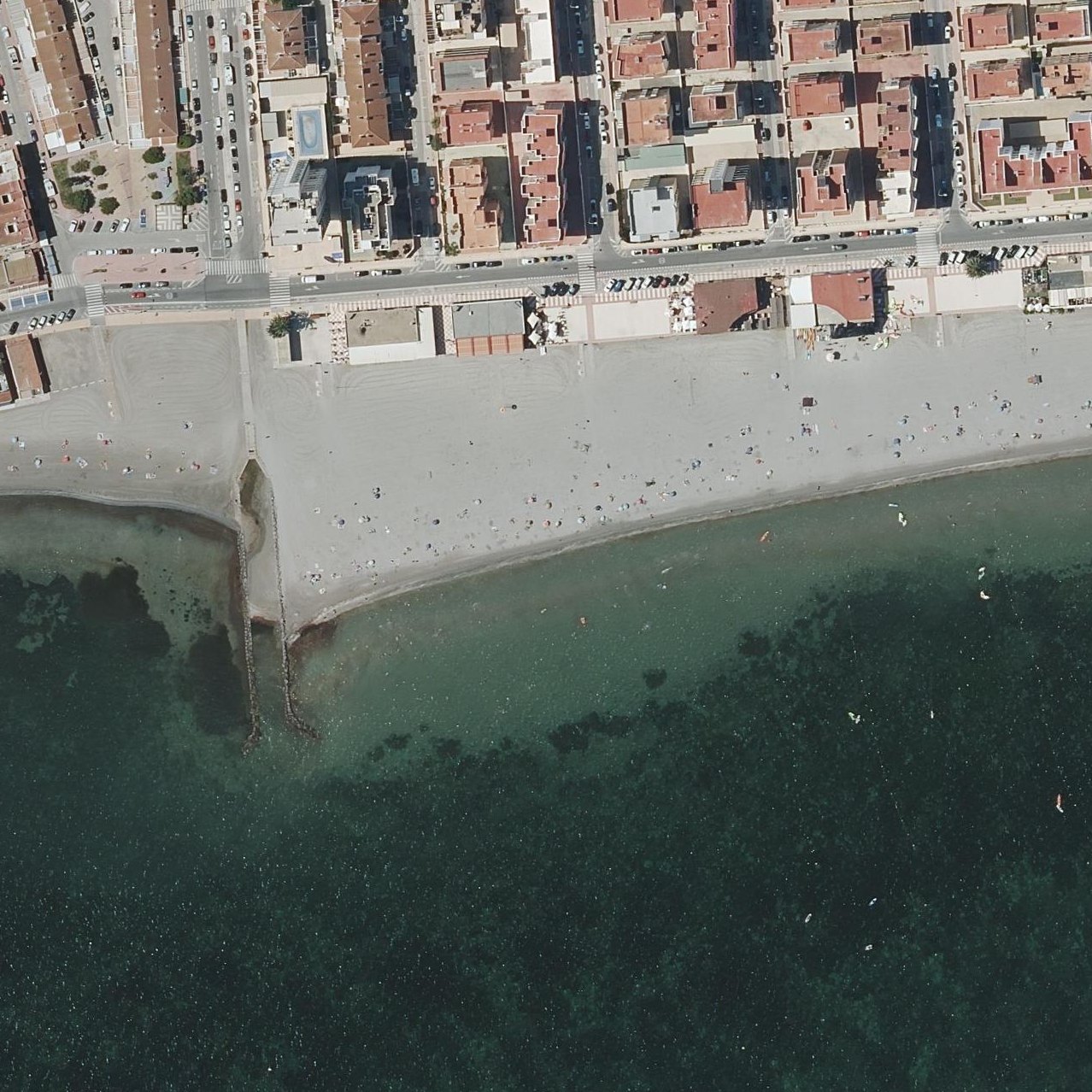 Aerial map of Playa Lisa