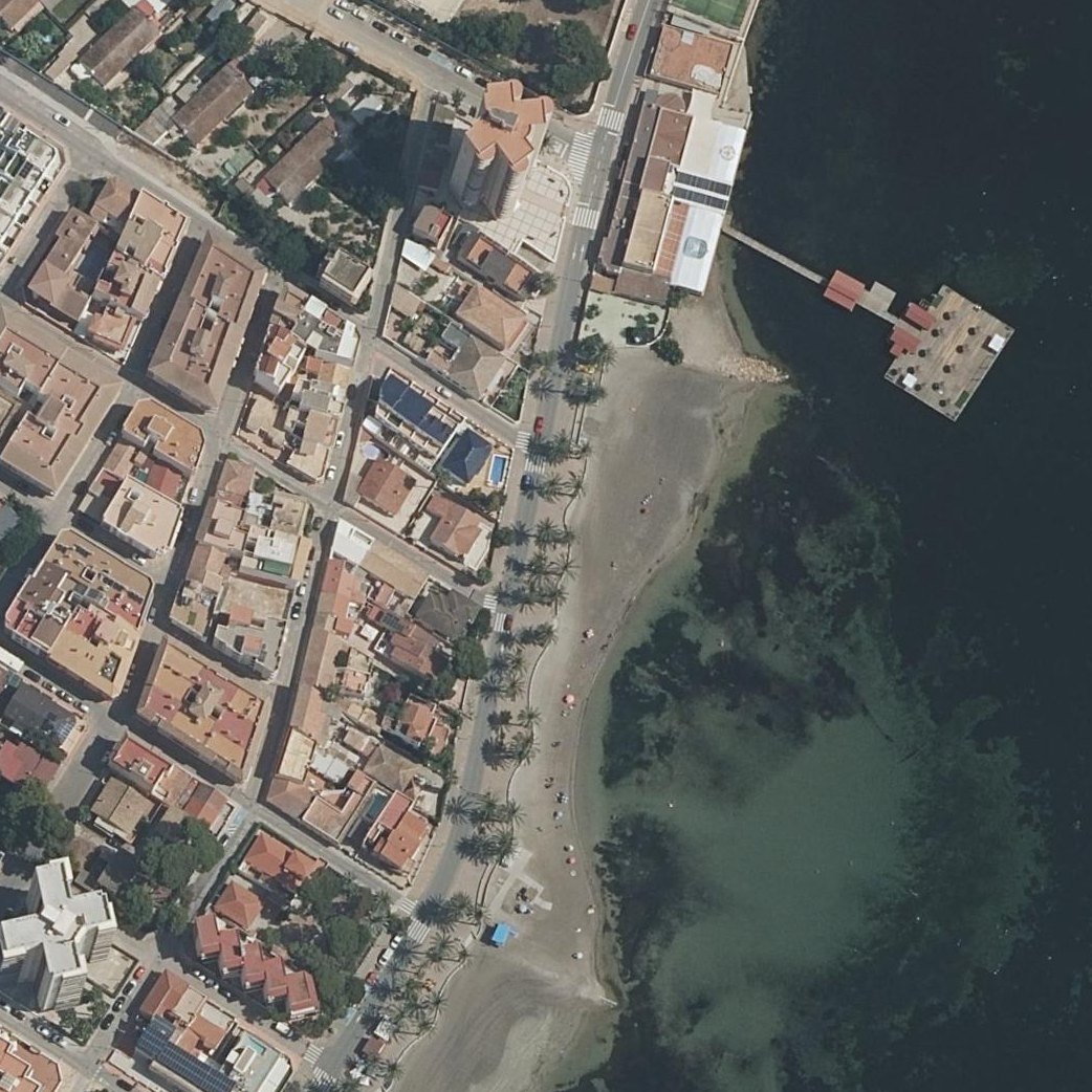 Aerial map of Playa los Arcos