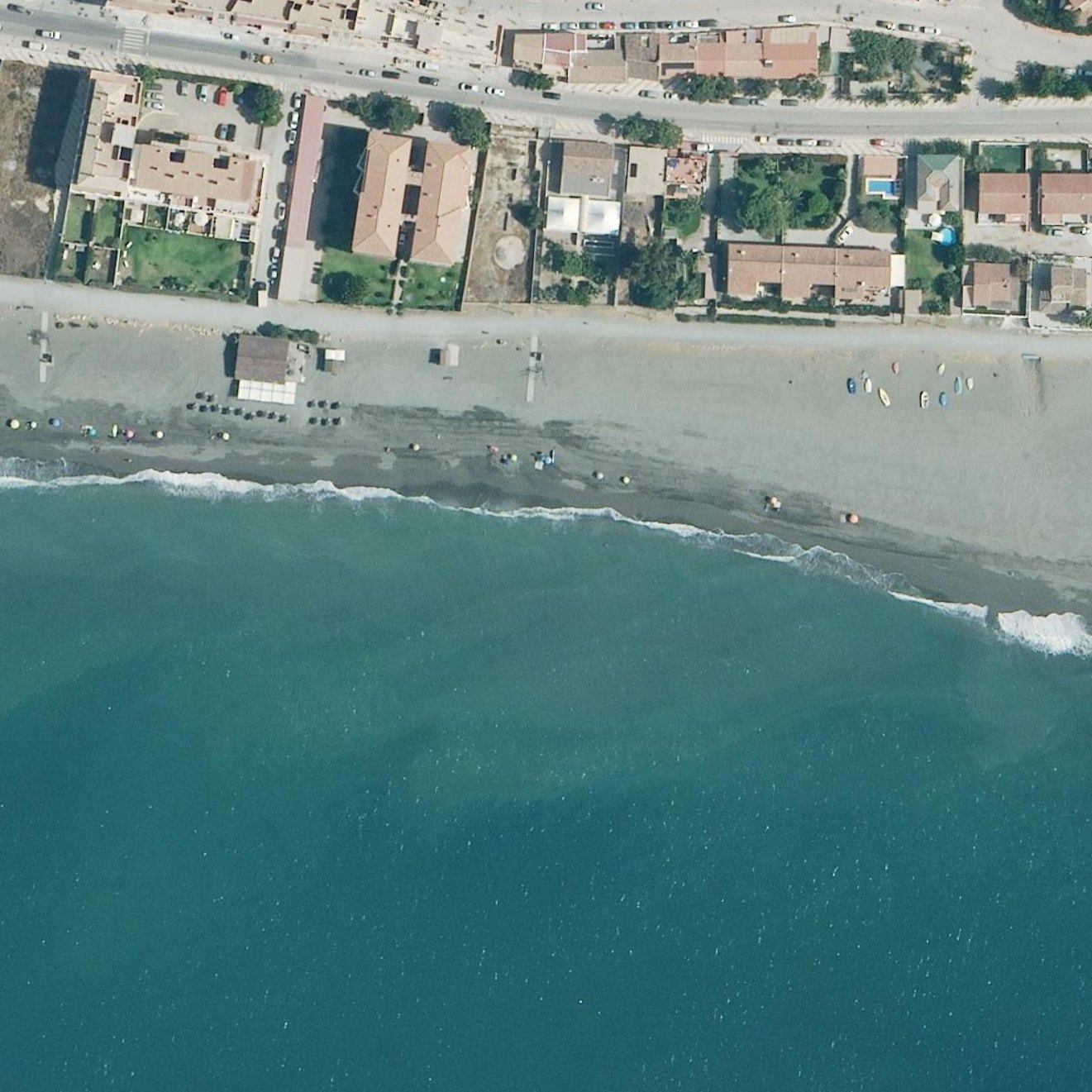 Aerial map of Playa Los Claros