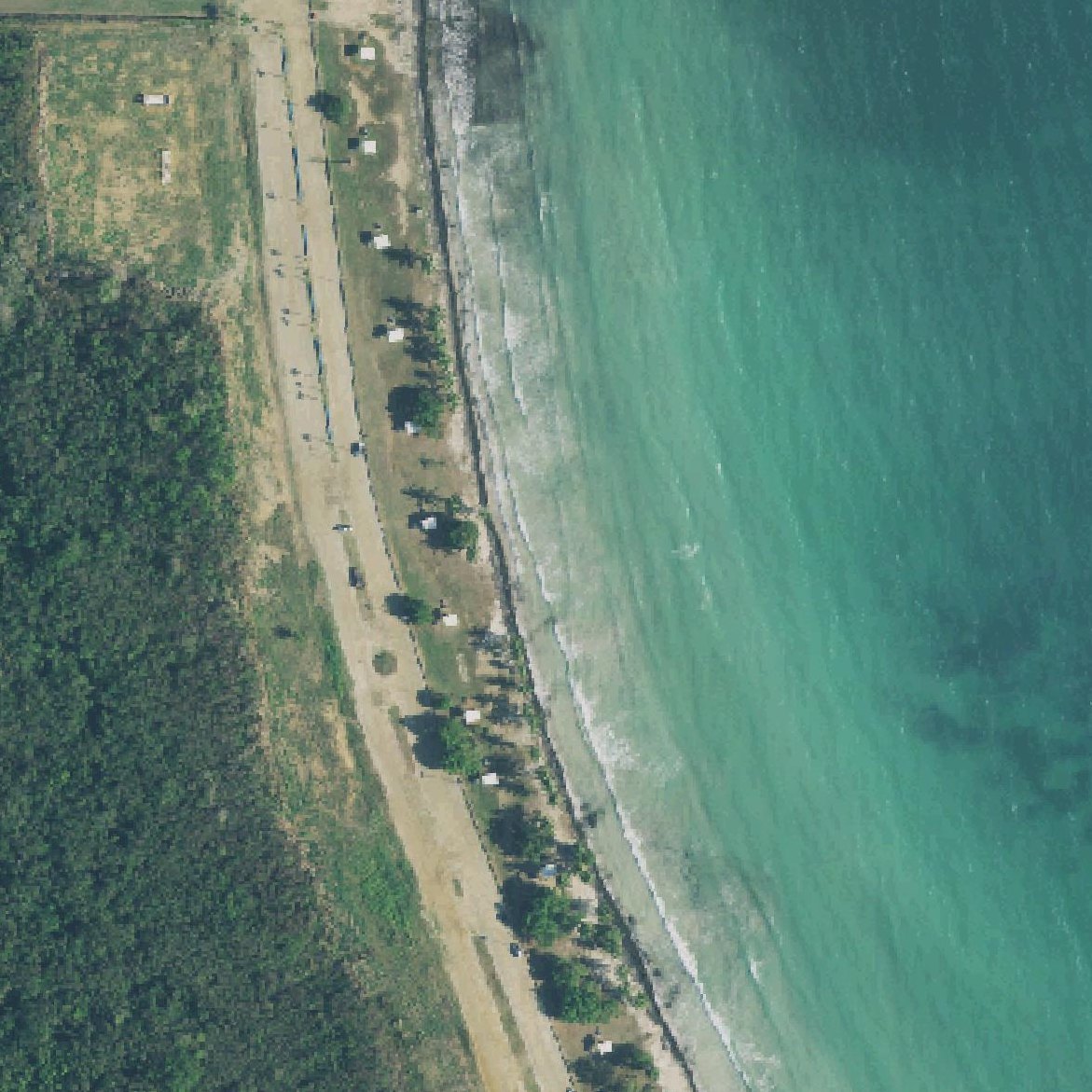 Aerial map of Playa Los Machos