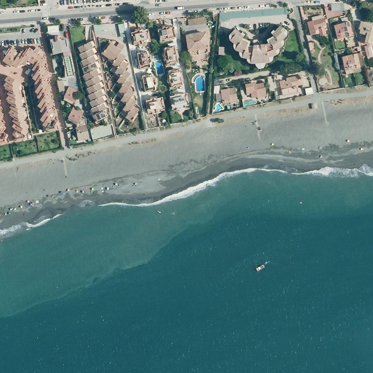 Aerial map of Playa Los Rubios