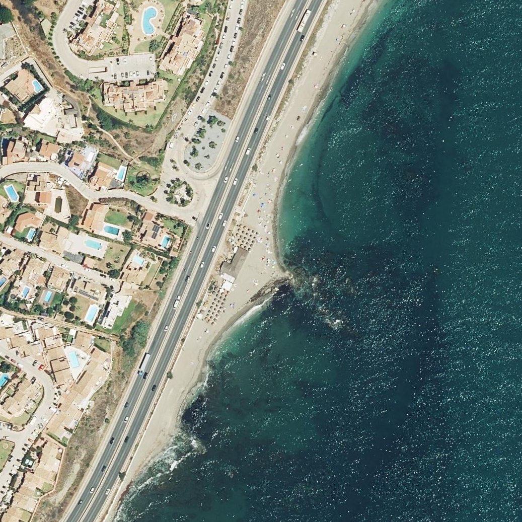 Aerial map of Playa Los Tajos
