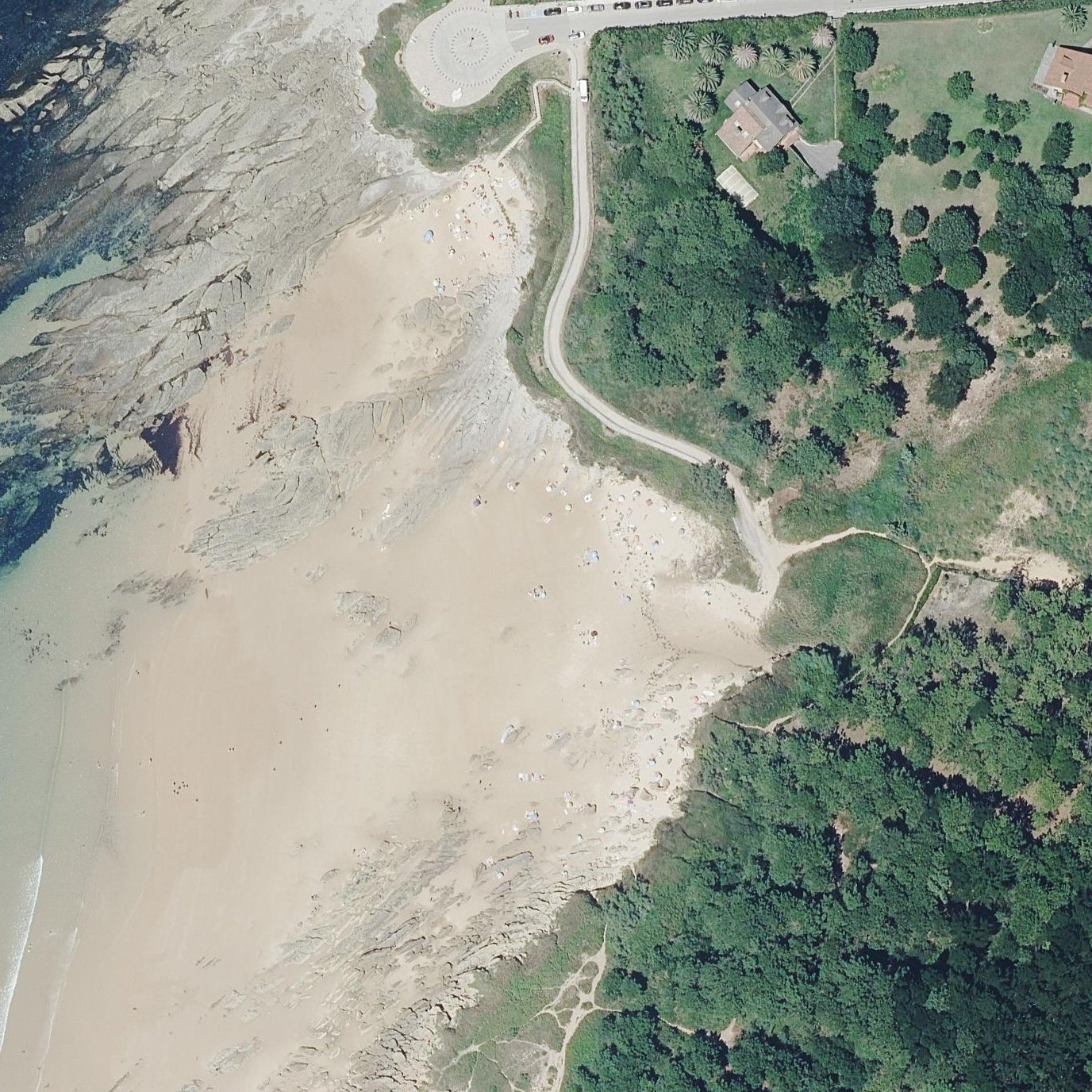 Aerial map of Playa Los Tranquilos