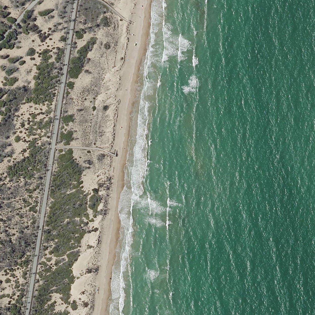 Aerial map of Playa Los Viveros
