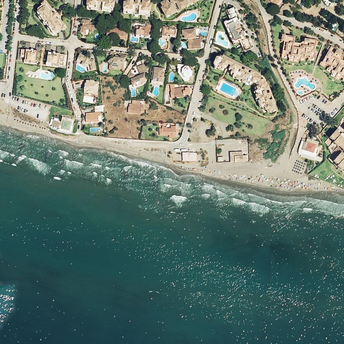 Aerial map of Playa Marbella Gema