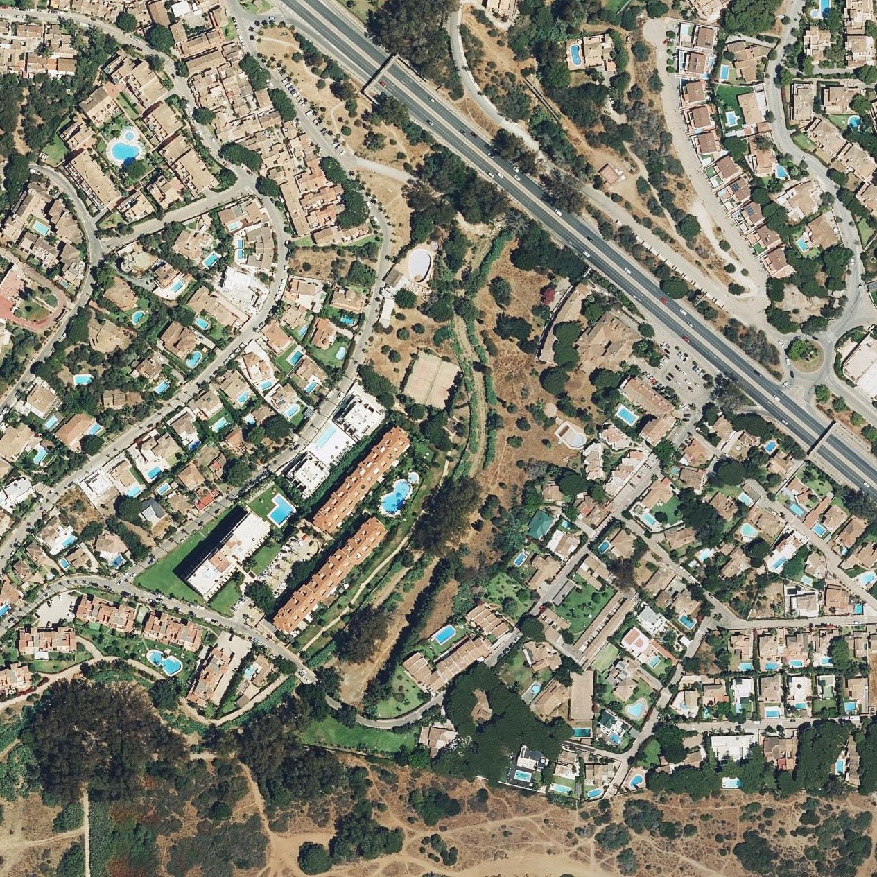 Aerial map of Playa Marbella