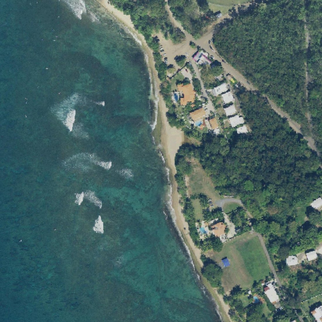 Aerial map of Playa María
