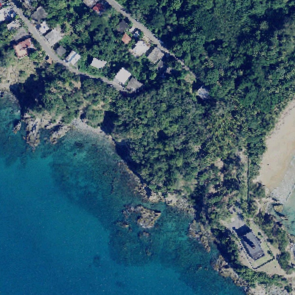 Aerial map of Playa Maunabo