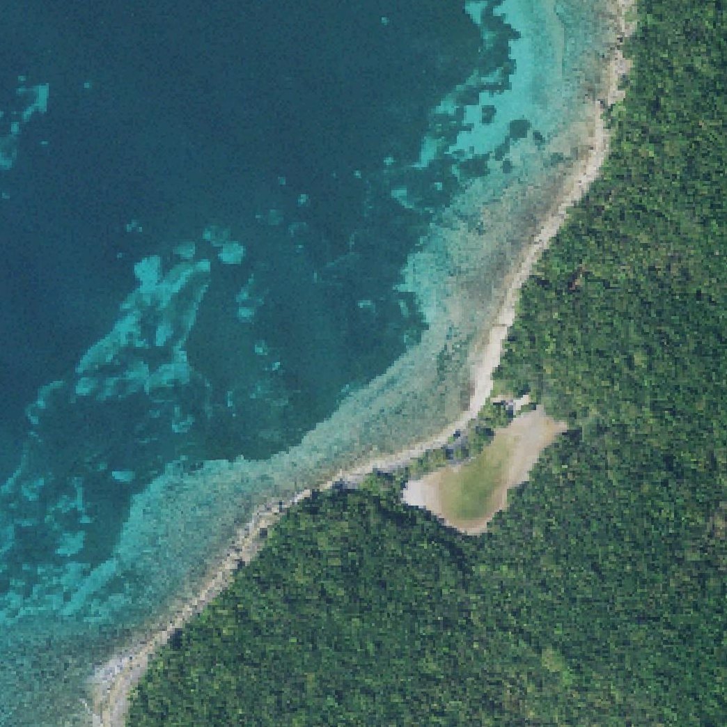 Aerial map of Playa Media Luna