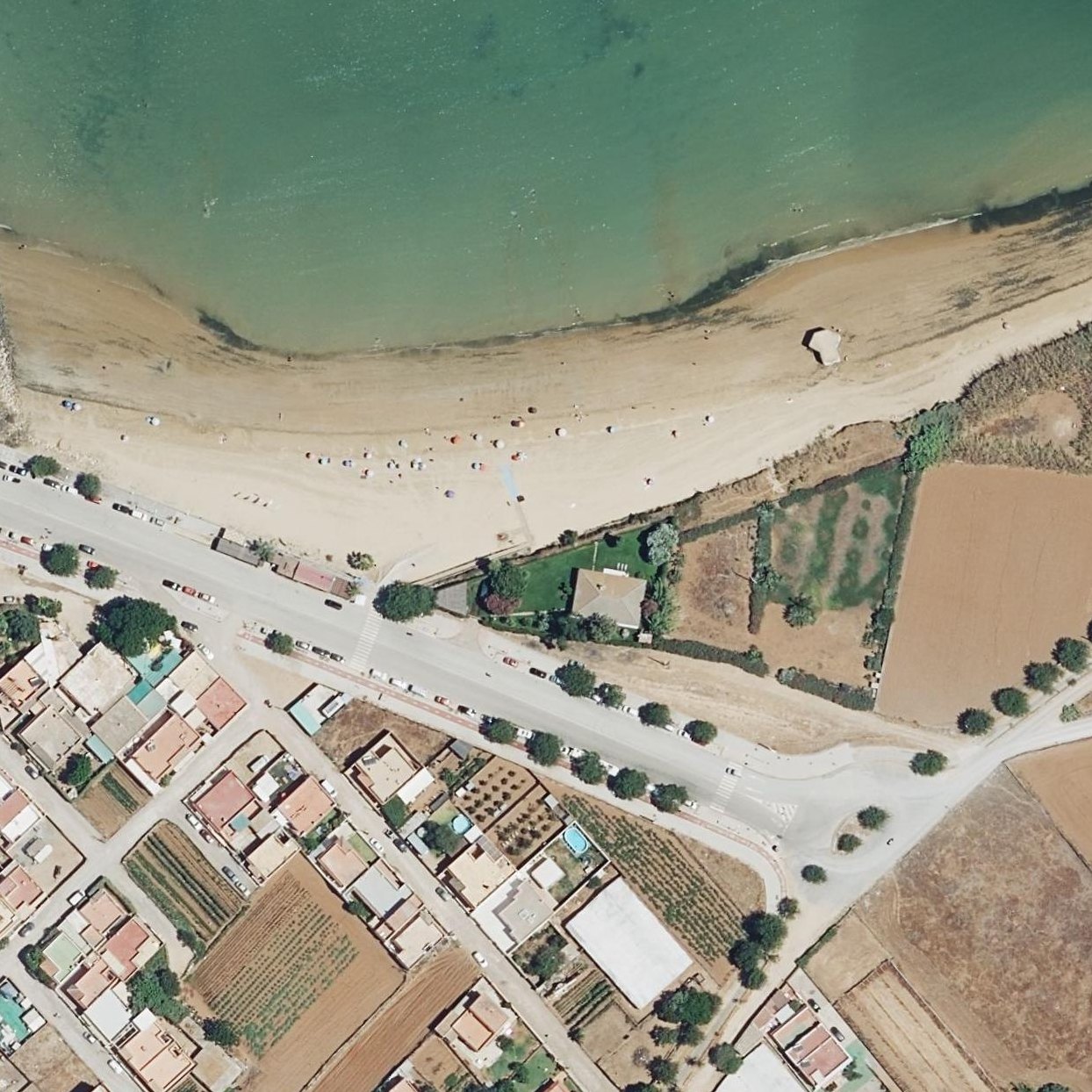 Aerial map of Playa Micaela