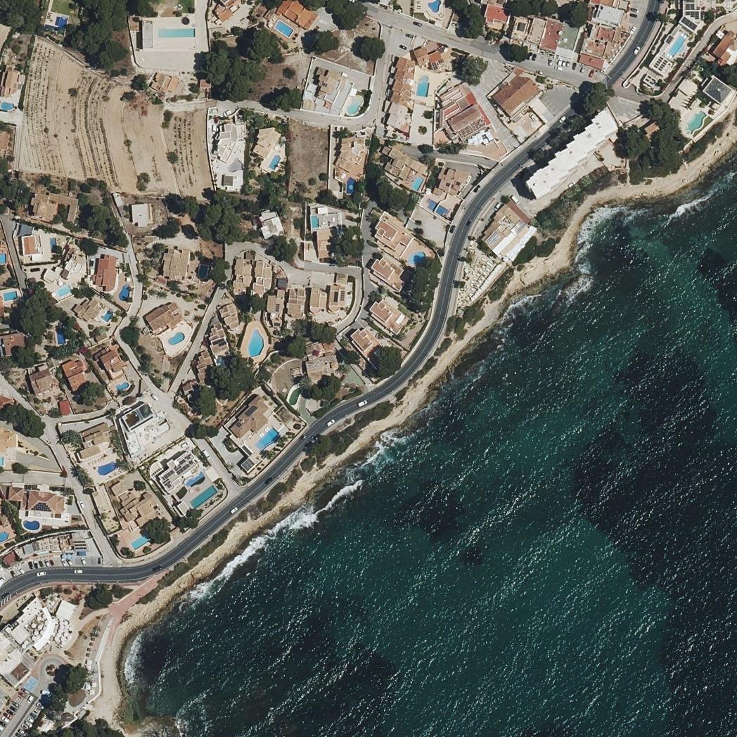Aerial map of Playa Moraira