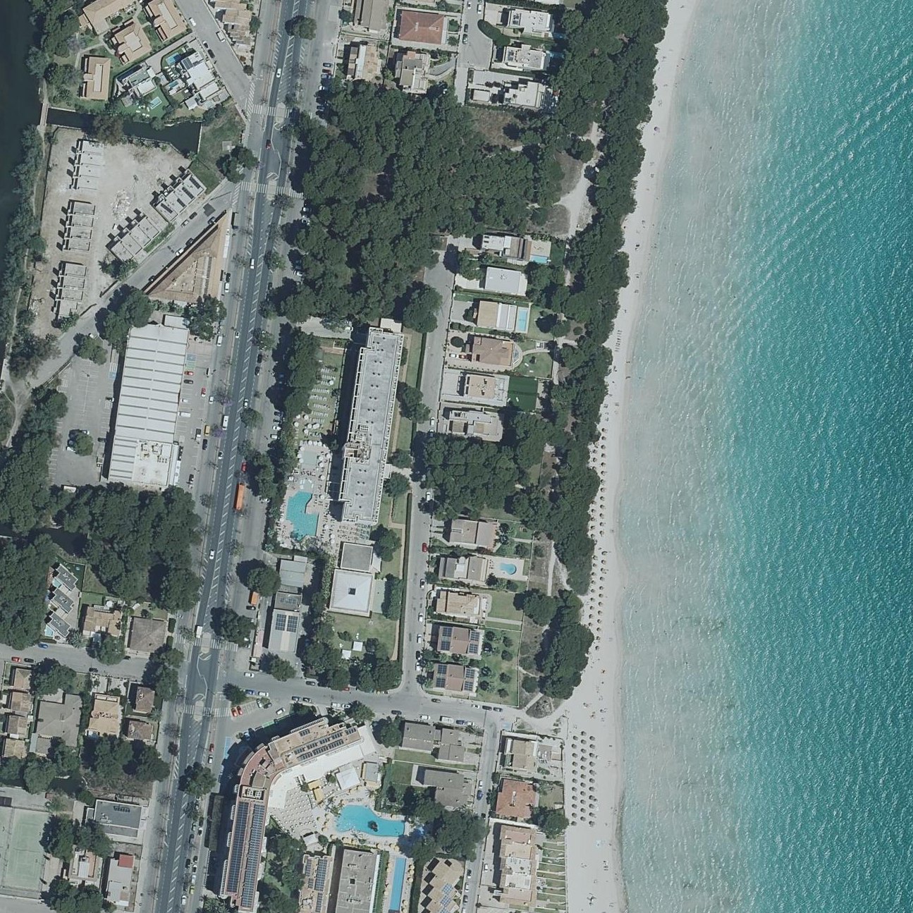 Aerial map of Playa Muro