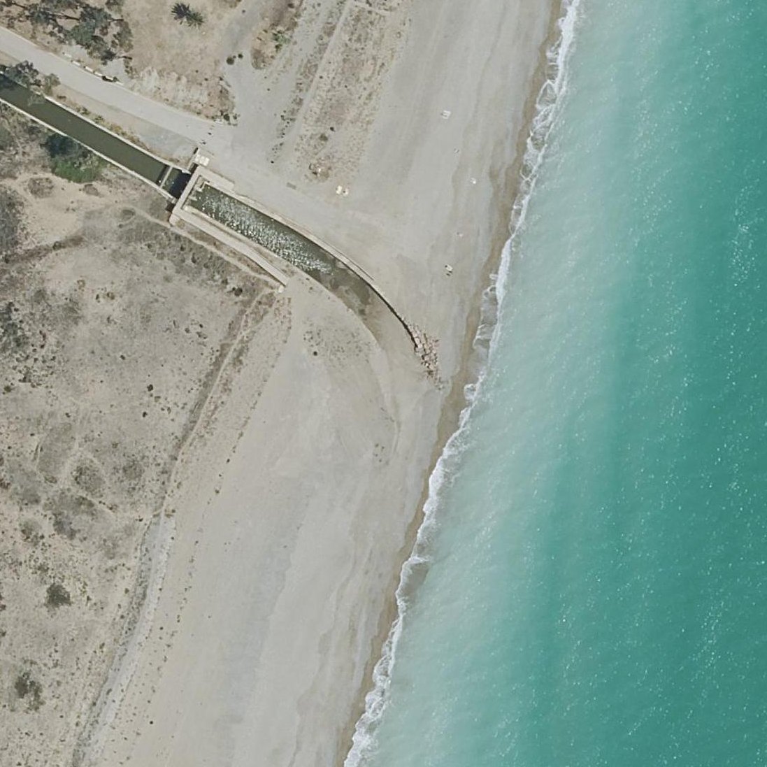 Aerial map of Playa nudista Almarda