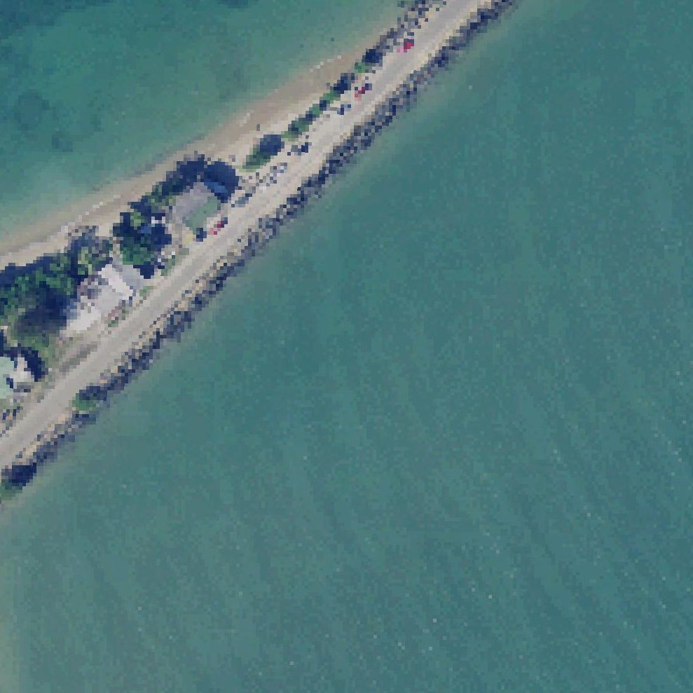 Aerial map of Playa Palo Seco Norte Beach