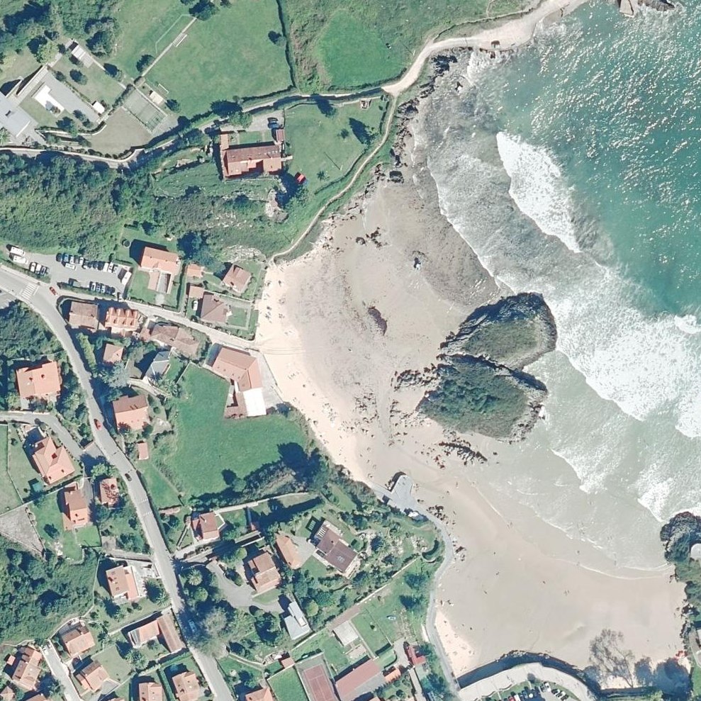 Aerial map of Playa Palombina