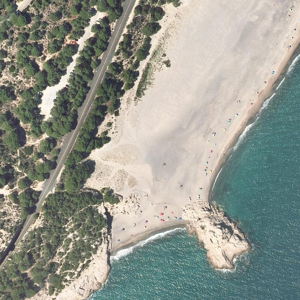 Aerial map of Playa Paraiso Tarragona