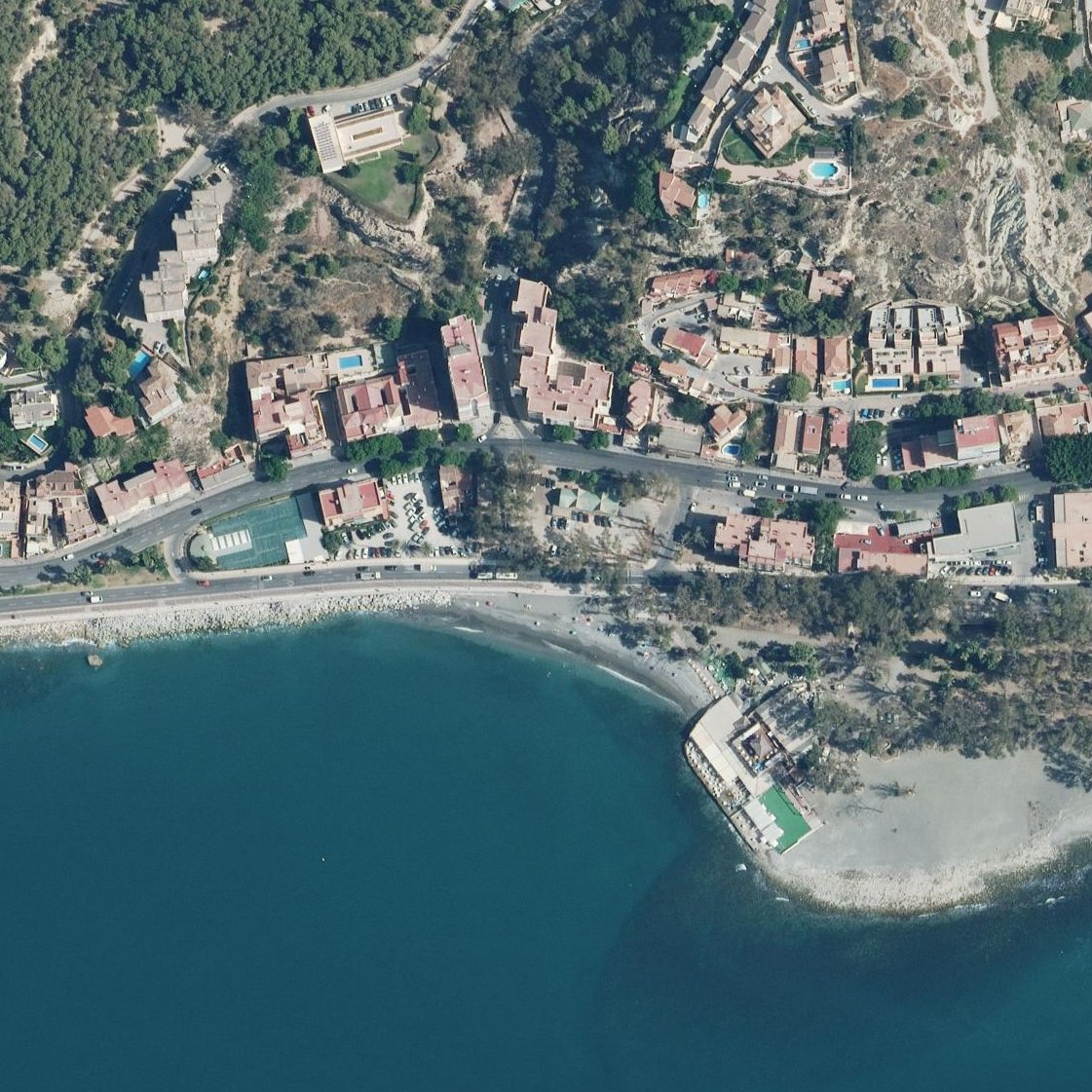 Aerial map of Playa Pedregalejo