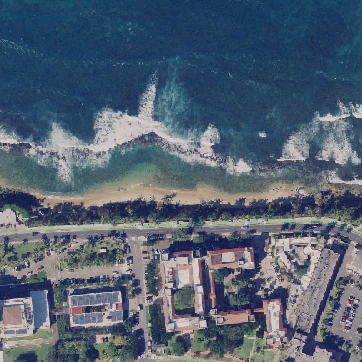 Aerial map of Playa Peña