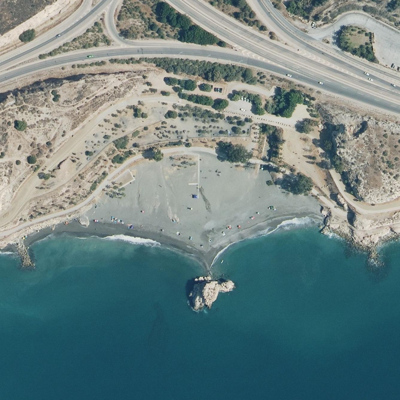 Aerial map of Playa Peñon