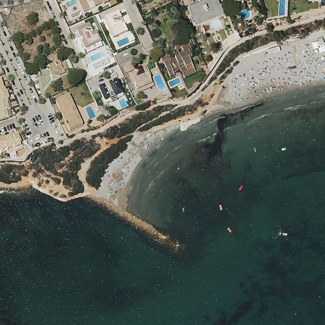 Aerial map of Playa Pequeña Cabo Roig