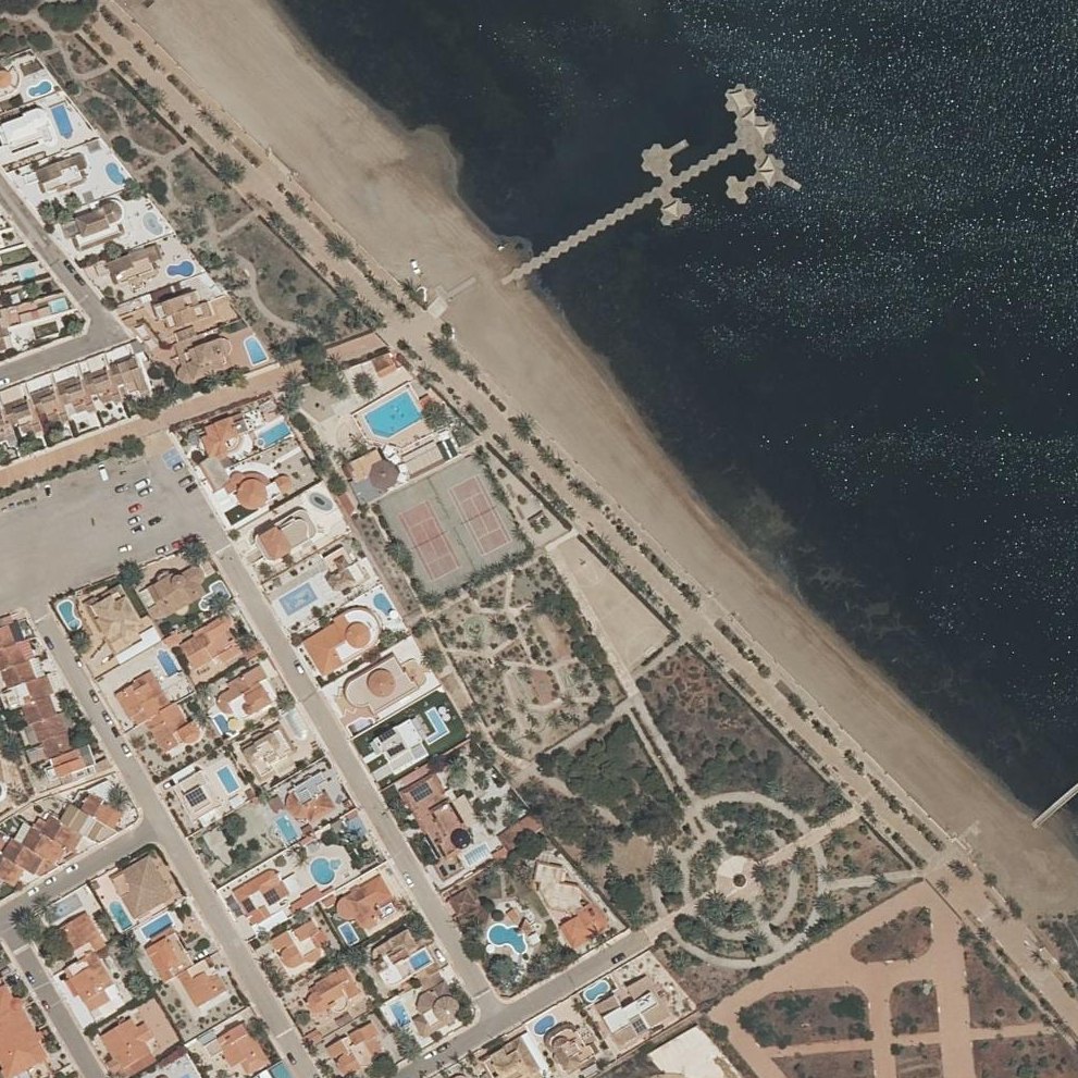 Aerial map of Playa Perla de Levante