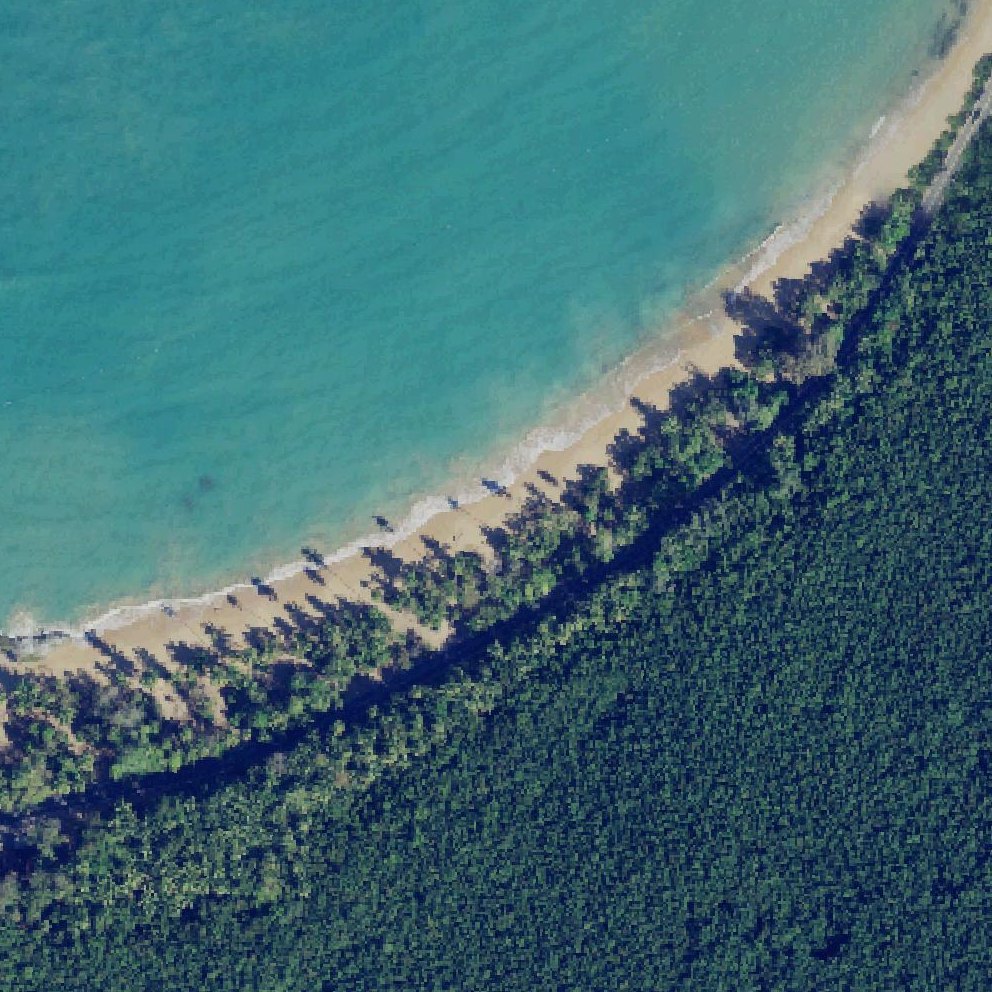 Aerial map of Playa Piñones