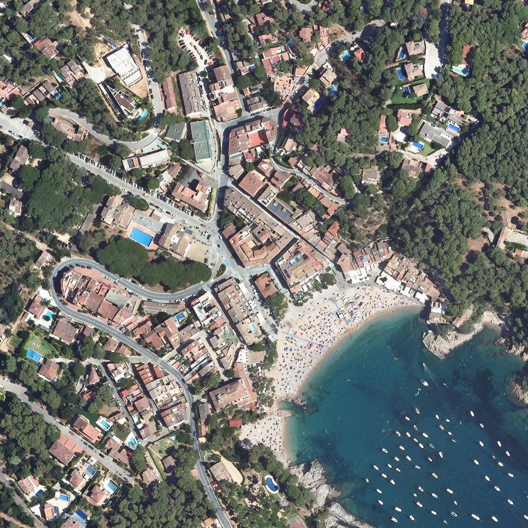 Aerial map of Playa Piscina