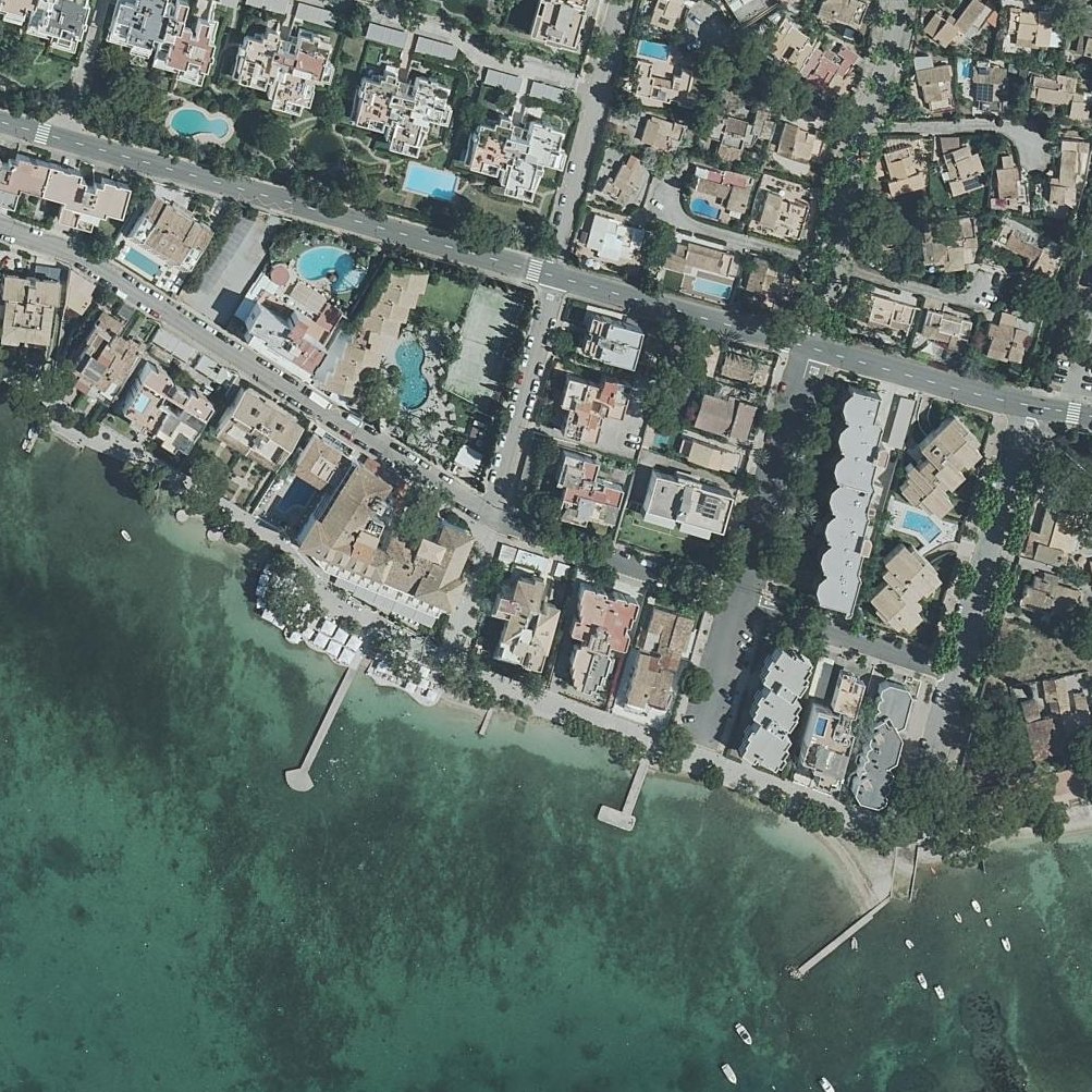 Aerial map of Playa Pollença