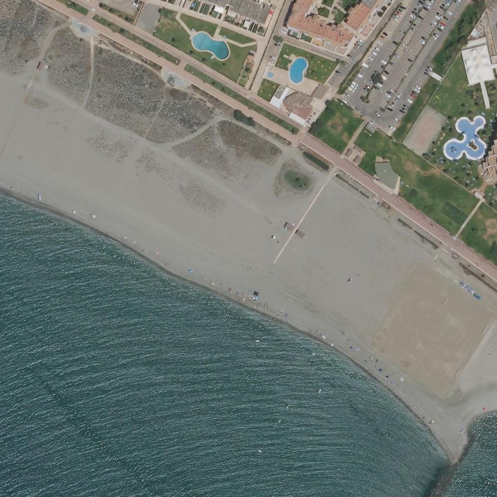 Aerial map of Playa Poniente de Almerimar