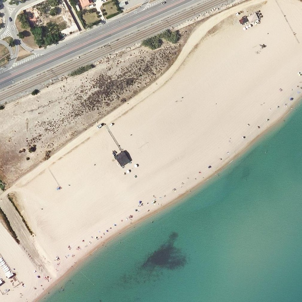 Aerial map of Playa Premià de Mar