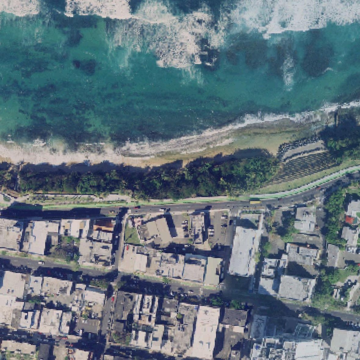 Aerial map of Playa Puerta De Tierra