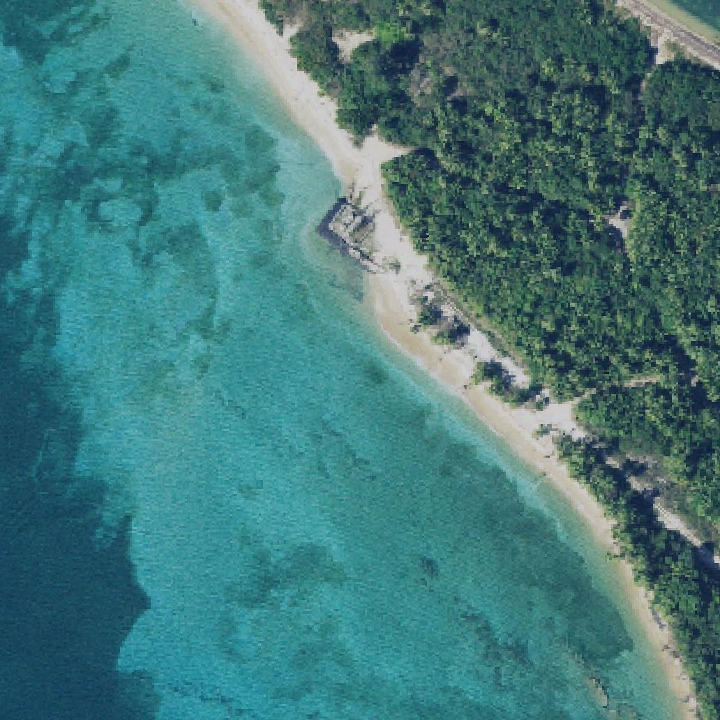 Aerial map of Playa Punta Arenas