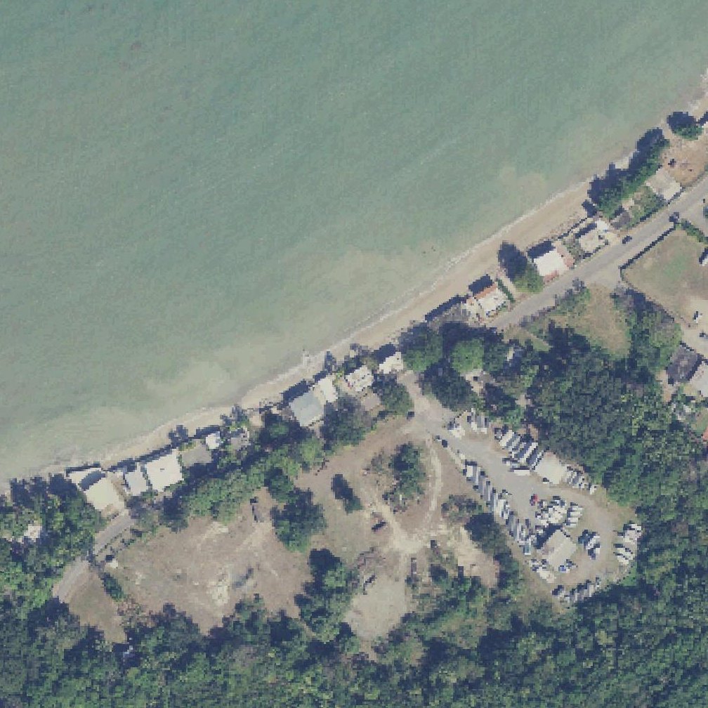 Aerial map of Playa Punta Arenas
