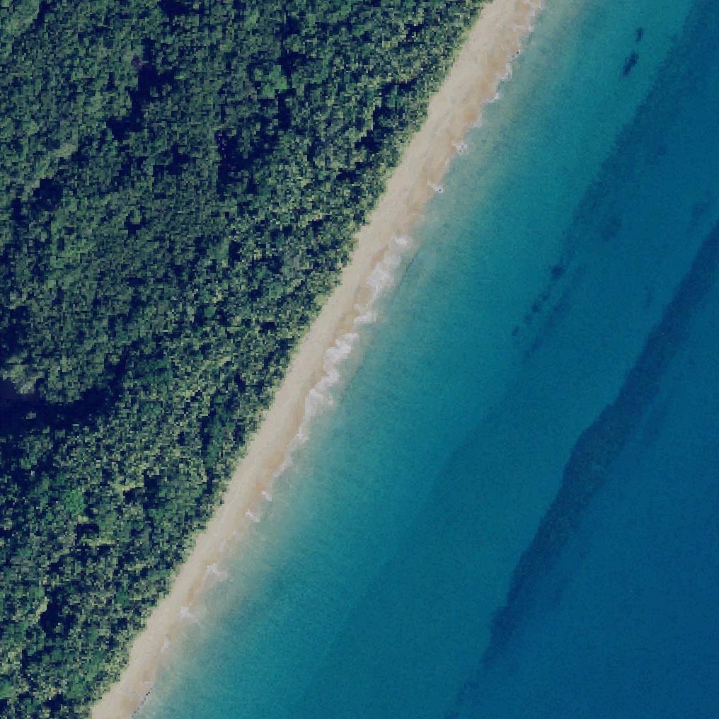 Aerial map of Playa Punta Tuna