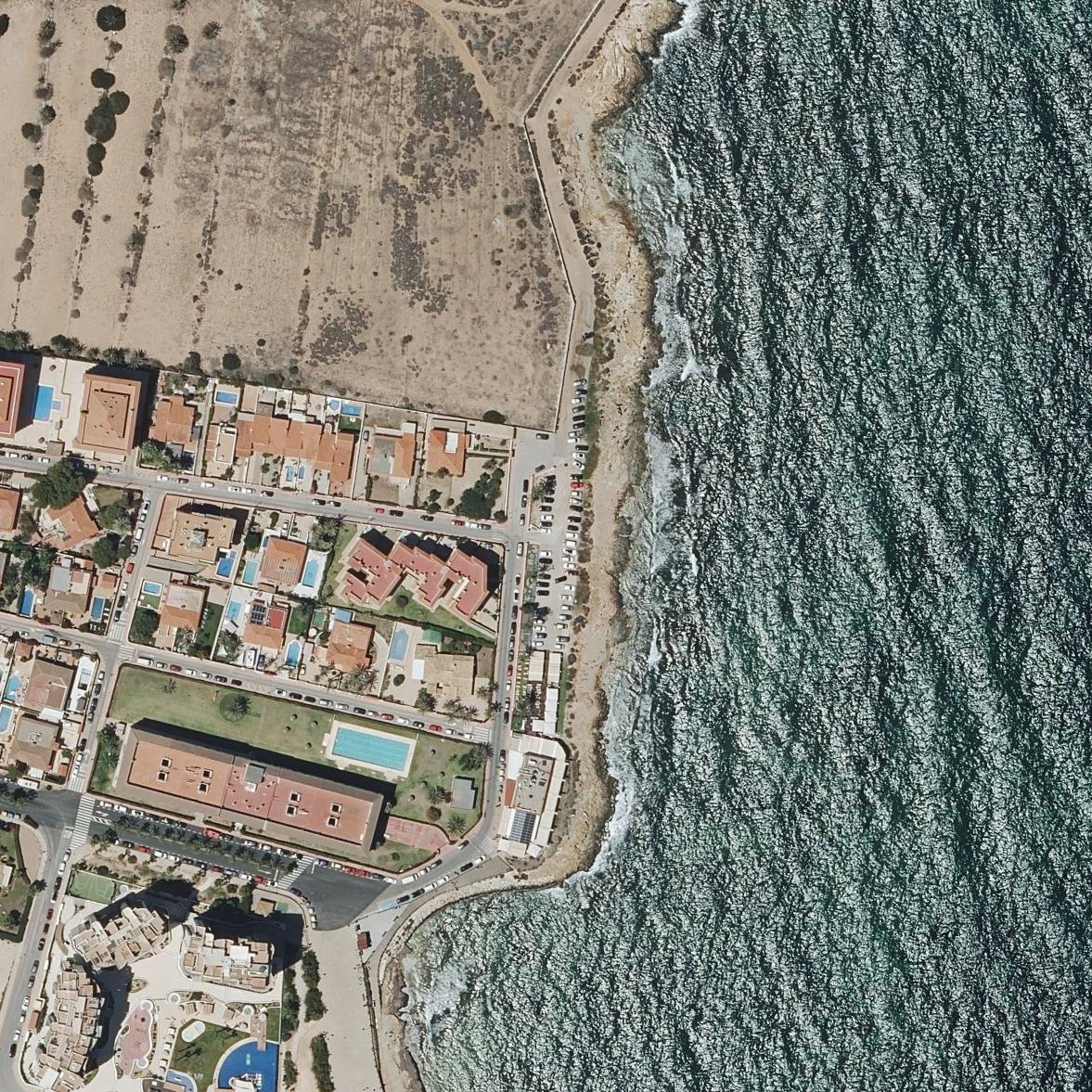 Aerial map of Playa Rocío del Mar