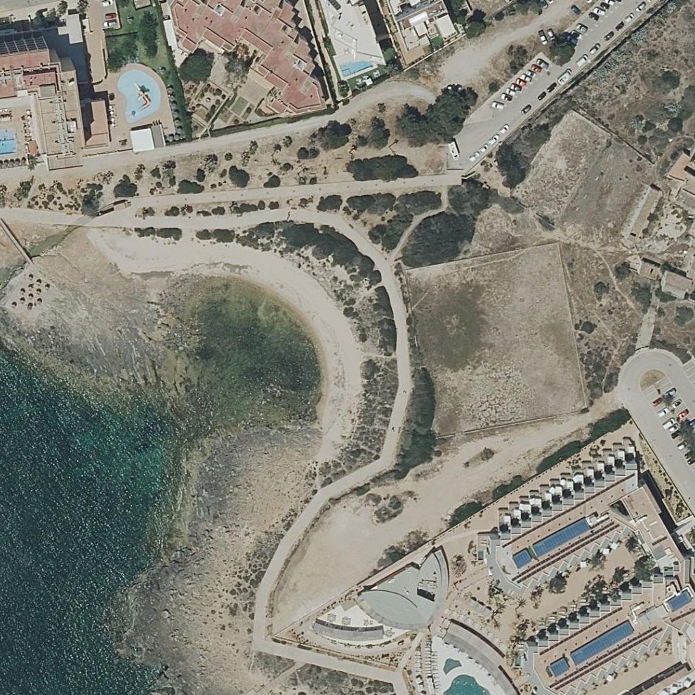 Aerial map of Playa Sa Bassa des Cabots