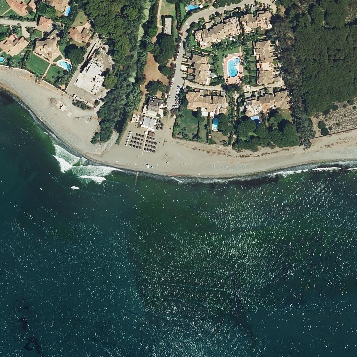 Aerial map of Playa Salduna