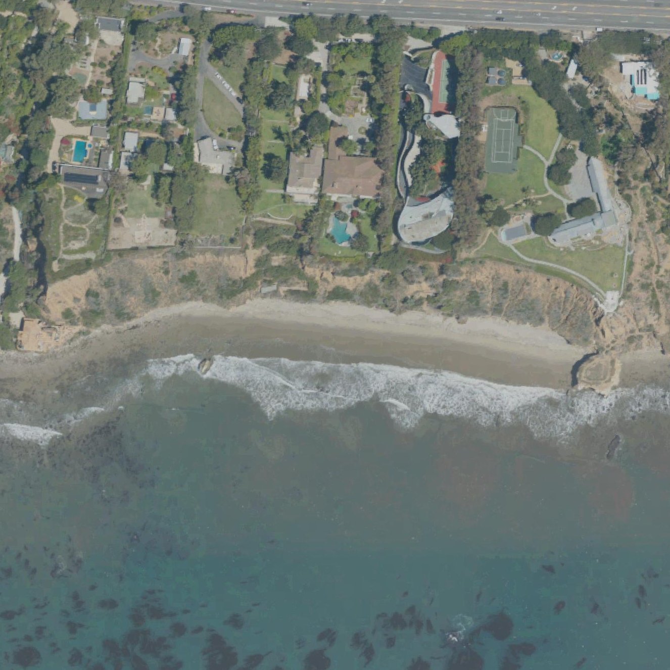 Aerial map of Playa San Juan Leighton