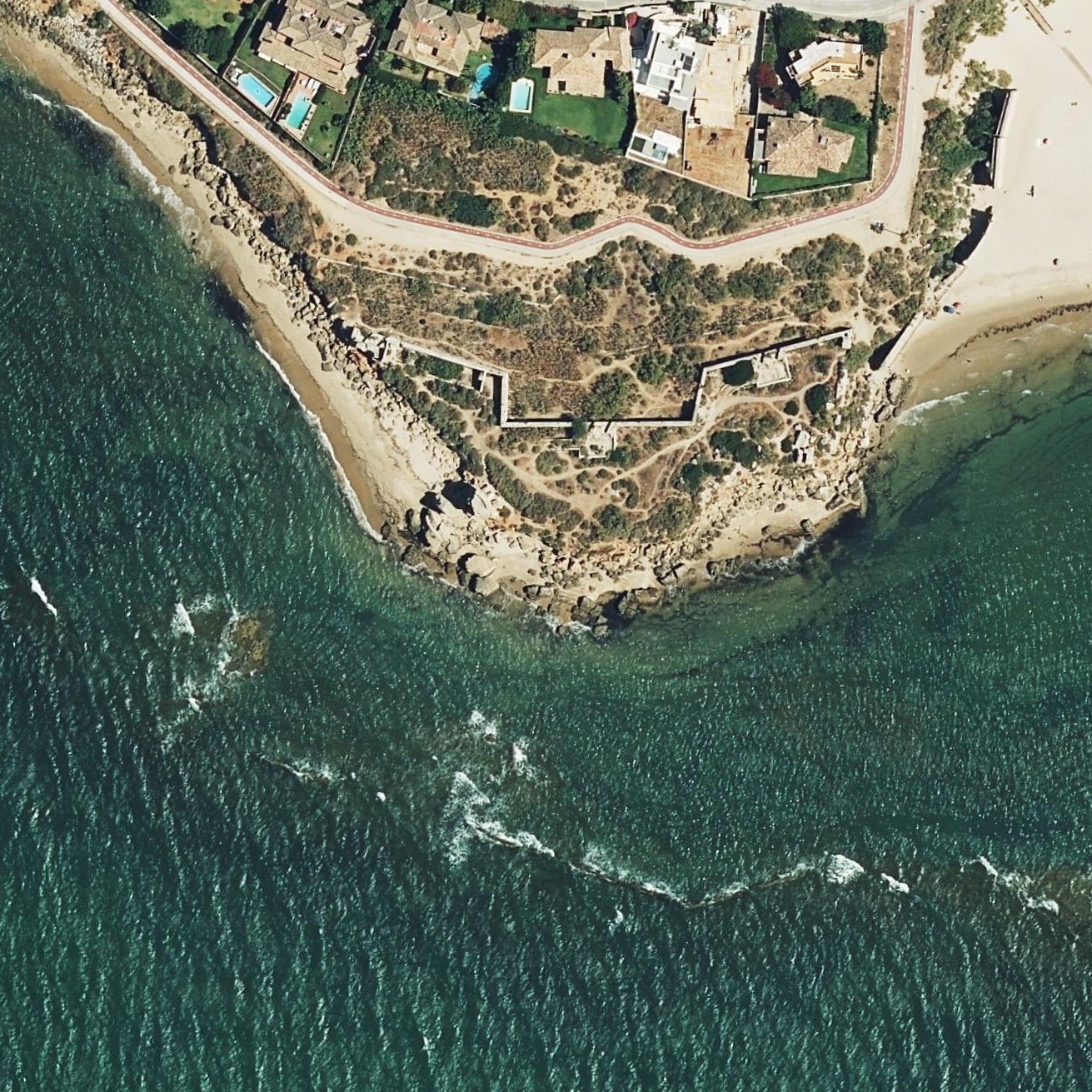 Aerial map of Playa Santa Catalina