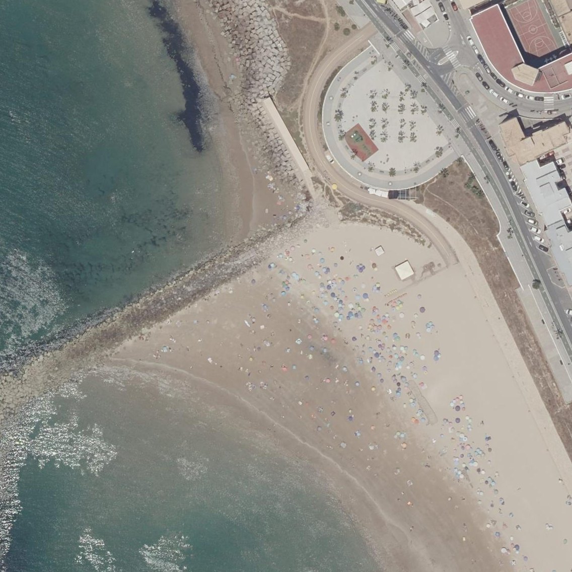 Aerial map of Playa Santa María del Mar